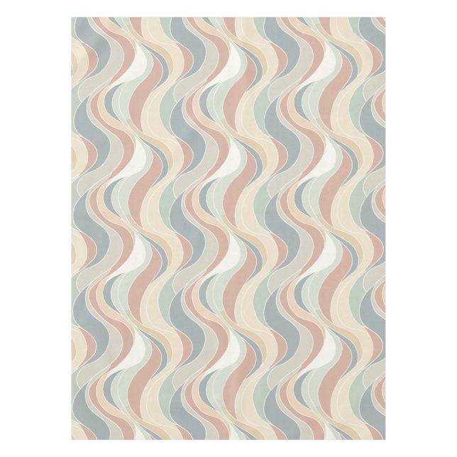 Abstract Wave Pattern Tablecloth (Front)