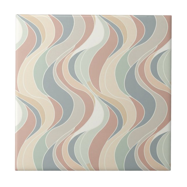 Abstract Wave Pattern Tile (Front)
