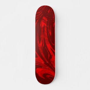 Abstract Wave Red Burgundy Skateboard