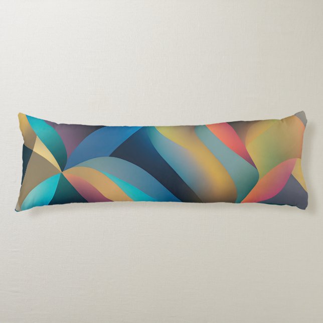 Abstract Waves and Swirls 29 Body Cushion (Front)