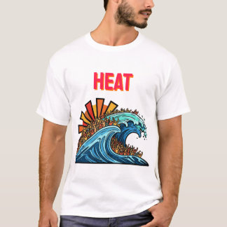 Abstract Waves Crowd "Heat Waves" Artwork Graphic  T-Shirt
