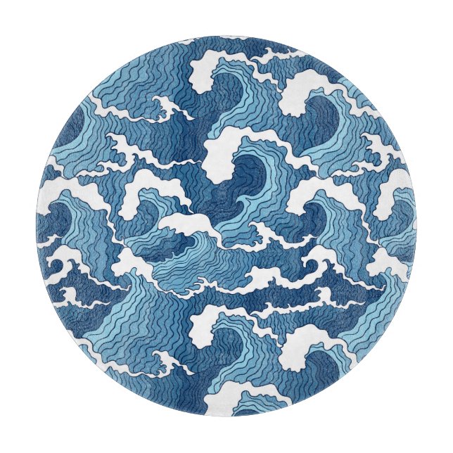 Abstract Waves Cutting Board (Front)