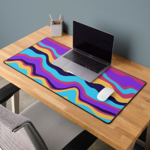 Abstract Waves Desk Mat