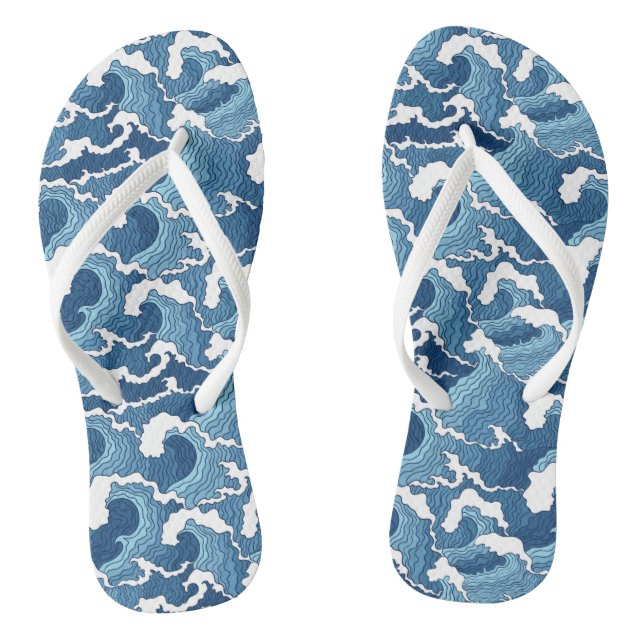 Abstract Waves Jandals (Footbed)