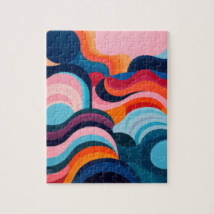 abstract waves jigsaw puzzle