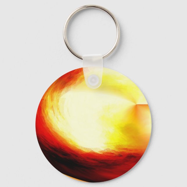 Abstract Waves Key Ring (Front)