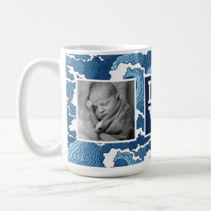 Abstract Waves LOVE with Photos Coffee Mug