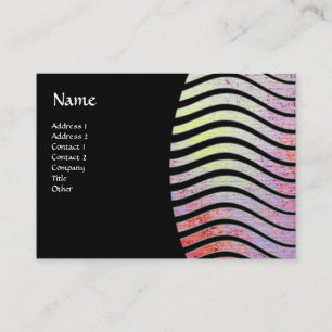 ABSTRACT WAVES MONOGRAM BUSINESS CARD