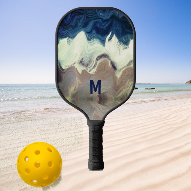 abstract  waves  - personalised pickleball paddle (Creator Uploaded)