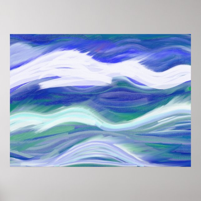 Abstract Waves Poster (Front)