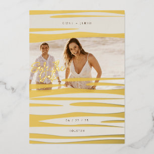 Abstract Waves Save the Date card