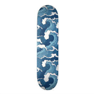 Abstract Waves Skateboard