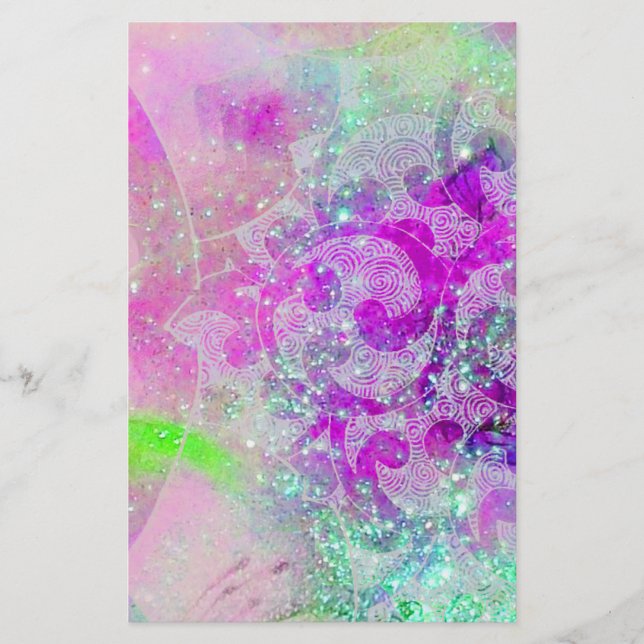 ABSTRACT WAVES,Teal Blue,Purple Pink Wedding (Front)