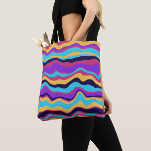 Abstract Waves Tote Bag