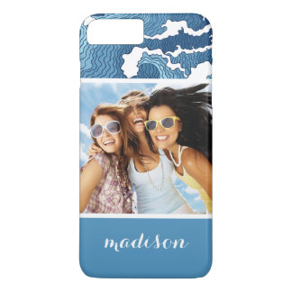 Abstract Waves | Your Photo & Name Case-Mate iPhone Case
