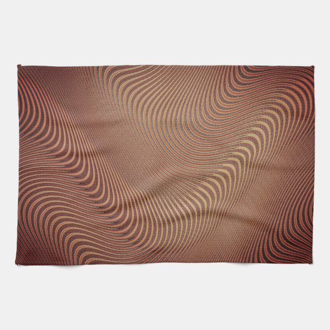 Abstract Wavy Art Kitchen Towel (Horizontal)