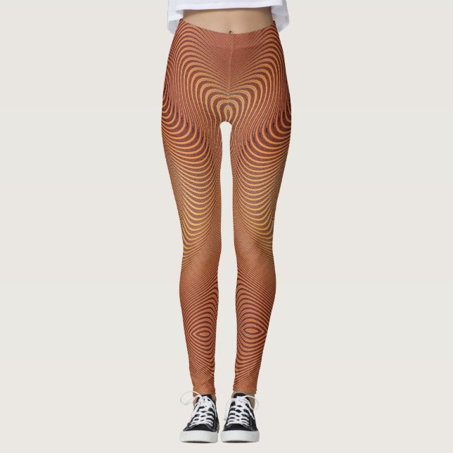 Abstract Wavy Art Leggings (Front)