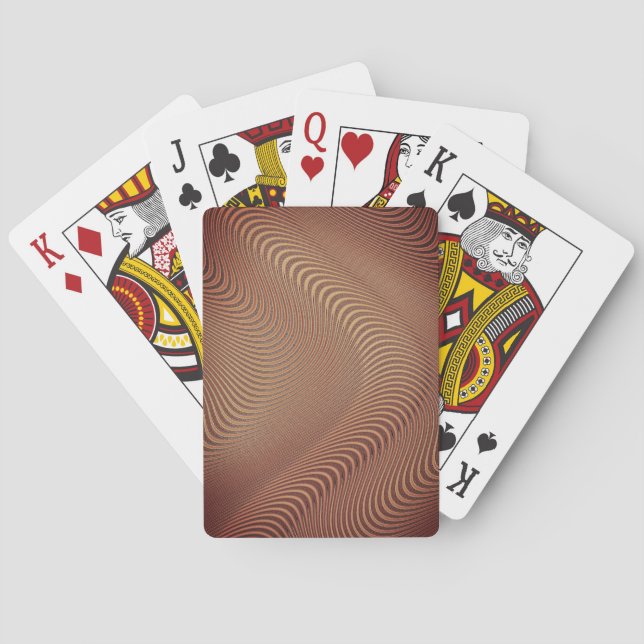 Abstract Wavy Art Playing Cards (Back)