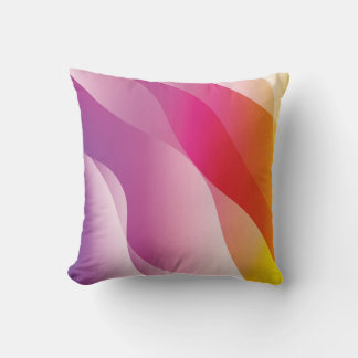 Abstract Wavy Background. Illustration with Colour Cushion