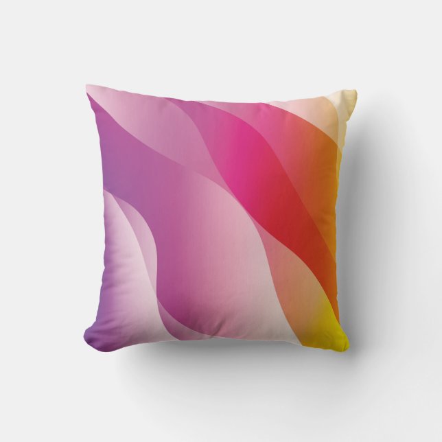 Abstract Wavy Background. Illustration with Colour Cushion (Front)