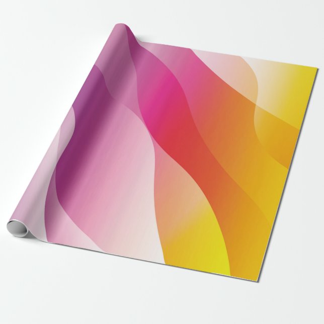 Abstract Wavy Background. Illustration with Colour Wrapping Paper (Unrolled)