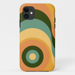 Abstract Wavy Colourful Graphic Art iPhone 11 Case