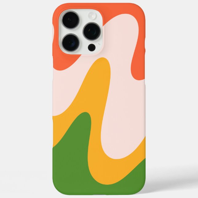 Abstract Wavy Fluid Shapes  iPhone 16 Pro Max Case (Back)