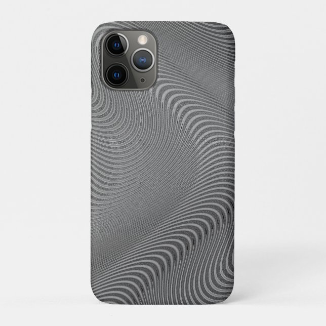 Abstract Wavy Grey Case-Mate iPhone Case (Back)