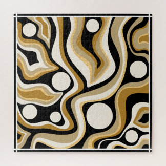Abstract Wavy Lines Pattern Background Jigsaw Puzzle
