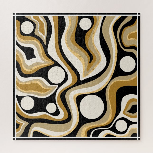 Abstract Wavy Lines Pattern Background Jigsaw Puzzle (Vertical)