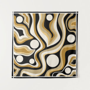 Abstract Wavy Lines Pattern Background Tapestry