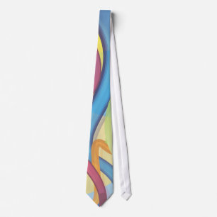 Abstract Wavy Lines Tie