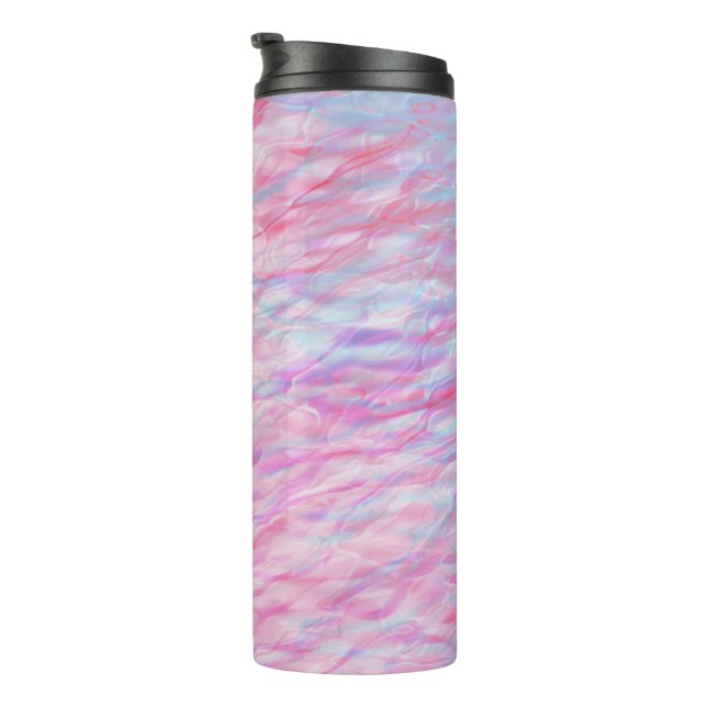 Abstract wavy pattern thermal tumbler (Rotated Right)