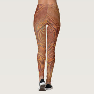 Abstract Wavy Stripe Leggings