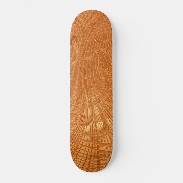 Abstract Wavy Striped Pattern Lines 01 Skateboard (Front)