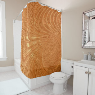 Abstract Wavy Striped Pattern Lines 04 Shower Curtain