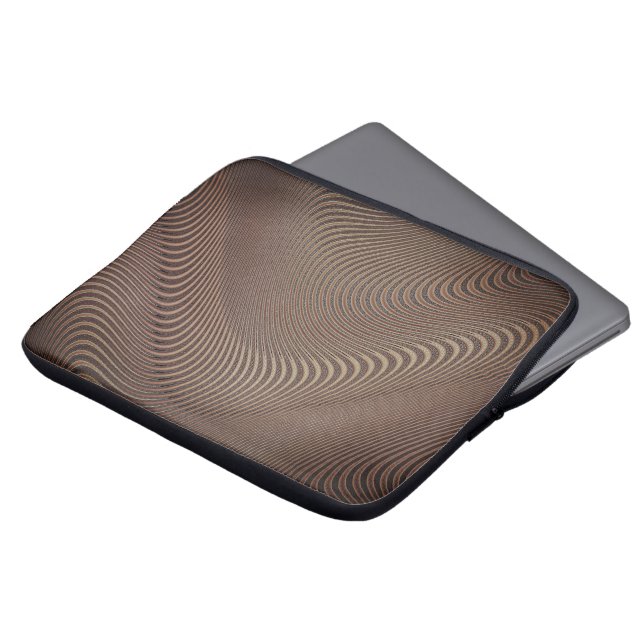 Abstract Wavy Striped Pattern Lines - Laptop Sleeve (Front Top)