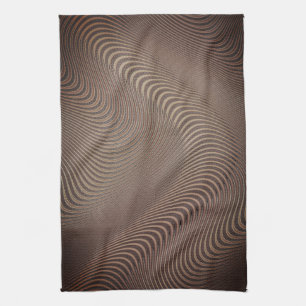 Abstract Wavy Striped Pattern Lines - Tea Towel