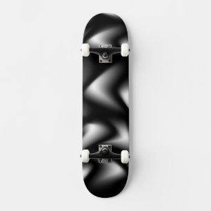 Abstract Weave in Black & White Skateboard