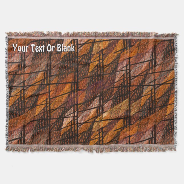 Abstract Weave Number 1 Throw Blanket (Front)