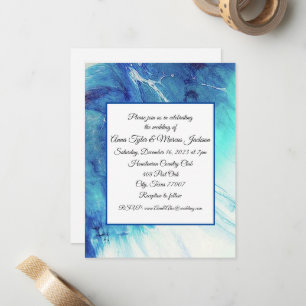 Abstract Wedding invitation flat card