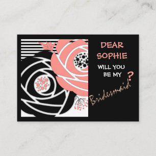 Abstract wedding modern shapes flowers floral cora enclosure card