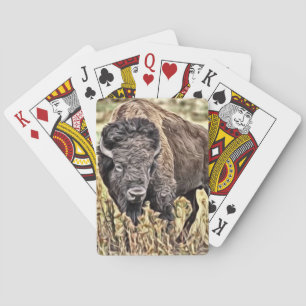 Abstract Western Buffalo Playing Cards