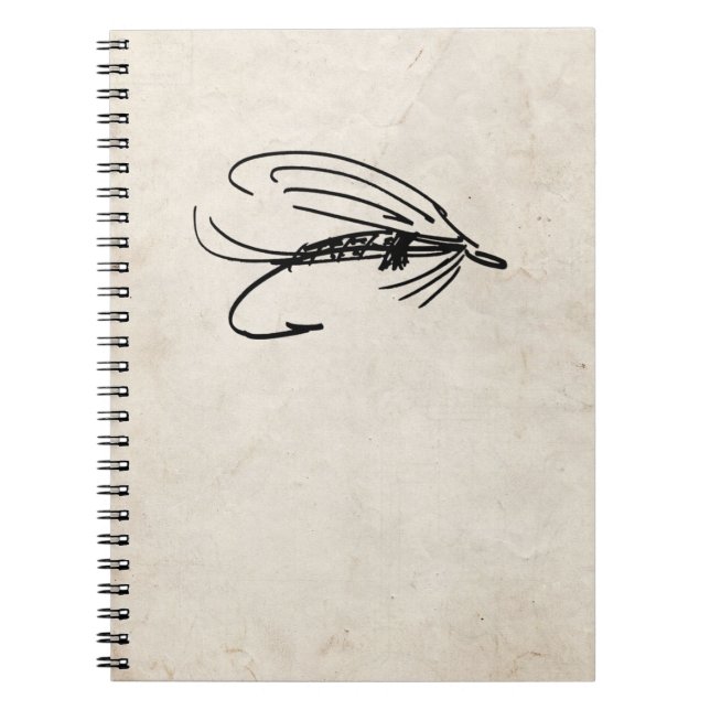 Abstract Wet Fly Lure Spiral Notebook (Front)