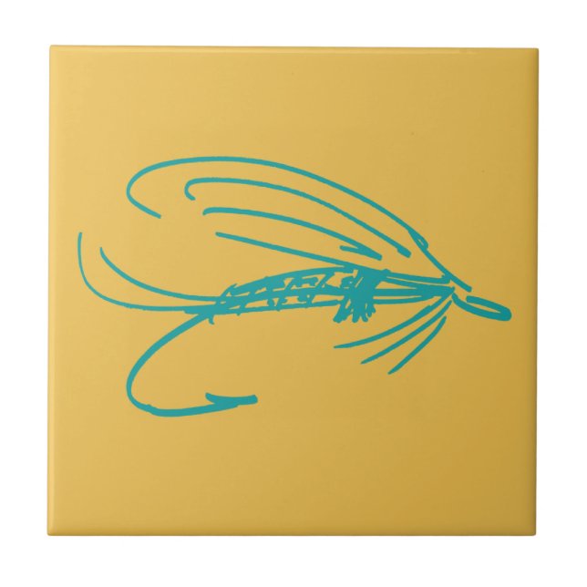 Abstract Wet Fly Lure Tile (Front)