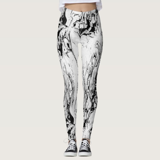 Abstract Wet Paint Leggings (Front)