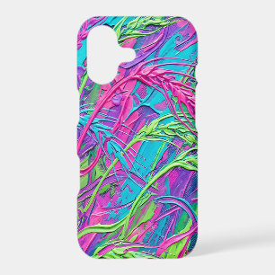 Abstract Wheat Field Neon Vibrant iPhone Cases