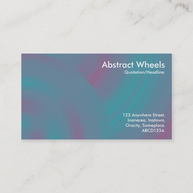 Abstract Wheels 013 Business Card (Front)