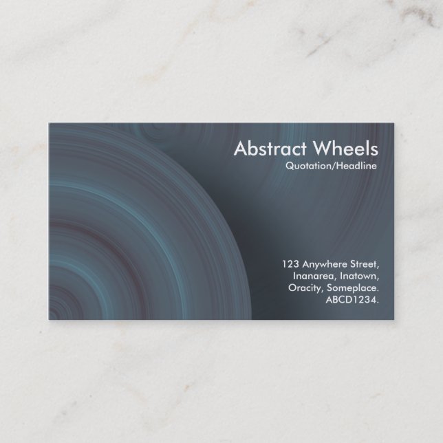 Abstract Wheels 018 Business Card (Front)
