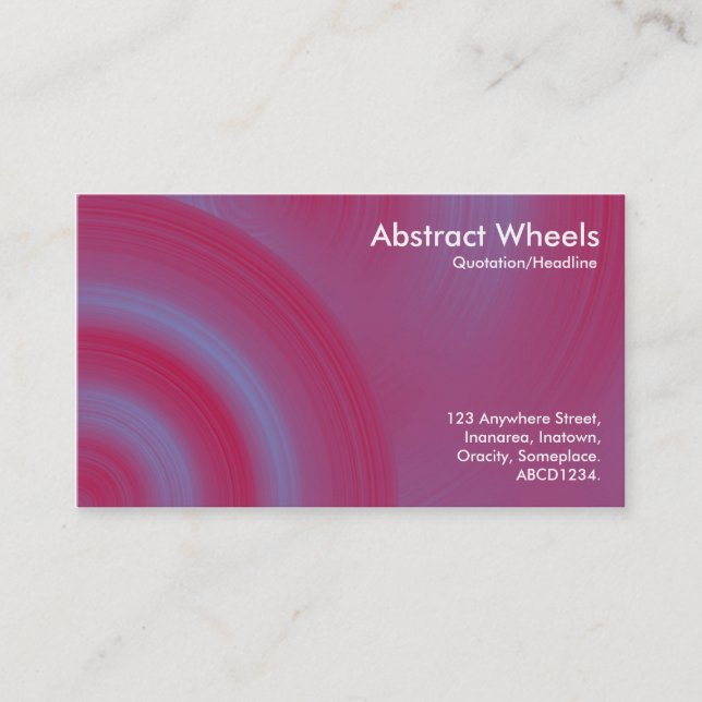 Abstract Wheels 02 Business Card (Front)